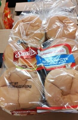Restaurant Style Gourmet Jumbo White Hamburger Buns