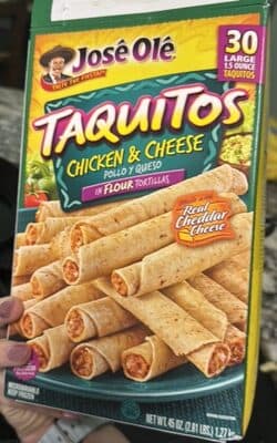 Jose Ole Taquitos in Flour Tortillas, Chicken & Cheese