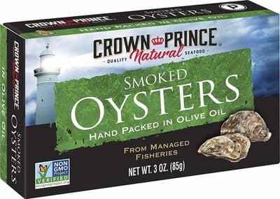 Smoked Oysters Hand Packed In Olive Oil
