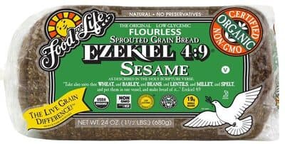 Sesame Flourless Sprouted Grain Bread