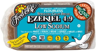 Low Sodium Flourless Sprouted Grain Bread