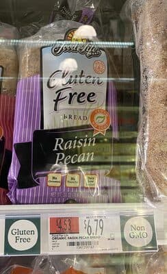 FOOD FOR LIFE, GLUTEN FREE BREAD, RAISIN PECAN