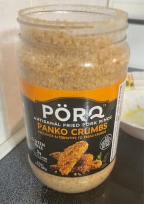Porq breadless fried pork rinds panko crumbs