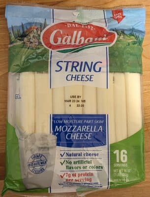 GALBANI, STRING CHEESE, LOW MOISTURE PART SKIM MOZZARELLA CHEESE