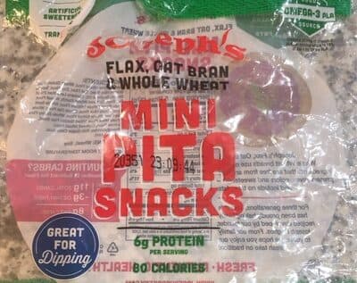 Flax, Oat Bran & Whole Wheat Mini Pita Snacks