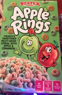Apple Rings, Sweetened Multi-Grain Cereal with Apple & Cinnamon