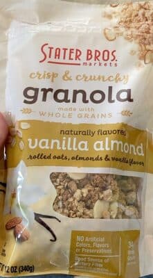 Vanilla Almond Rolled Oats, Almonds & Vanilla Flavor Crisp & Crunchy Granola