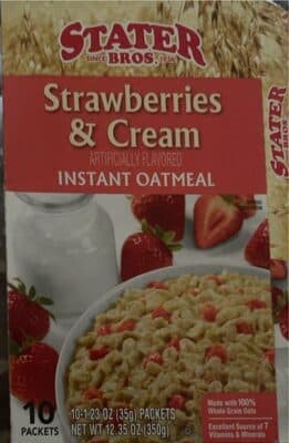 Strawberries & Cream Flavored Instant Oatmeal