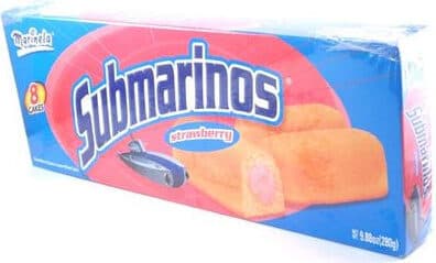 Strawberry Creme Filled Flavored Submarinos Snack Cakes