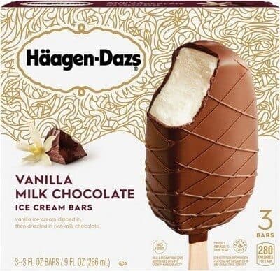 Vanilla Milk Chocolate Ice Cream Bars