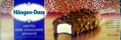 Vanilla Milk Chocolate Almond Ice Cream Bars