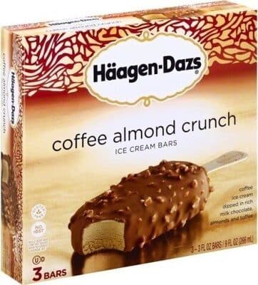 Coffee Almond Toffee Crunch Ice Cream Bars