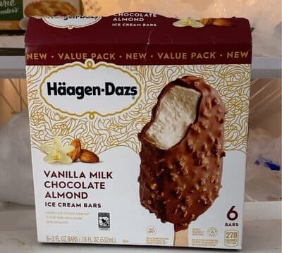 Vanilla Milk Chocolate Almond Ice Cream Bars