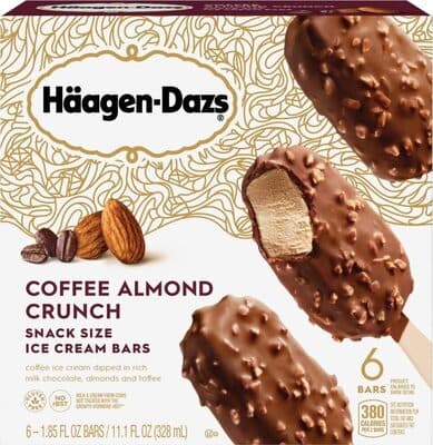 Coffee Almond Crunch Mini Ice Cream Bars