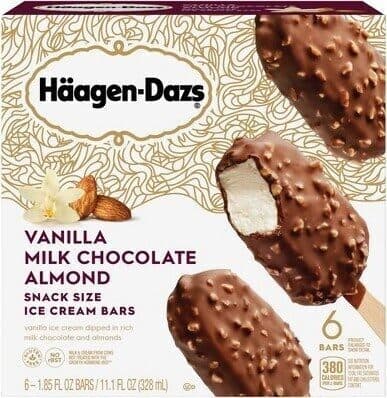 Vanilla Milk Chocolate Almond Mini Ice Cream Bars Dipped In Rich Milk Chocolate And Almonds