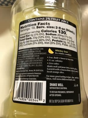 Non-Alcoholic Sweet & Sour Mix