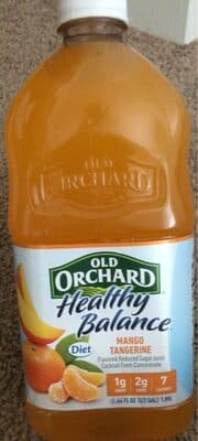 Mango Tangerine Flavored Reduced Sugar Juice Cocktail From Concentrate