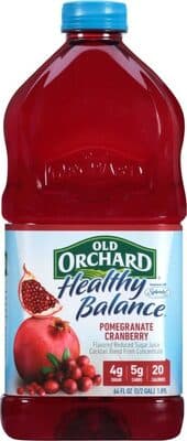 Pomegranate Cranberry Flavored Reduced Sugar Juice Cocktail Blend From Concentrate