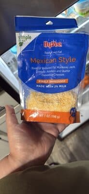 Mexican Blend of Reduced Fat Monterey Jack, Cheddar, Queso Quesadilla and Asadero Finely Shredded Cheeses