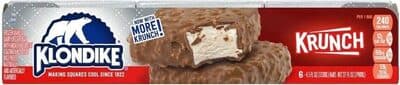 Krunch Frozen Vanilla Dairy Dessert Bars With Milk Chocolatey Coating And Crispy Rice Pieces