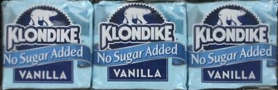 Vanilla No Sugar Added Flavored Light Ice Cream in a Milk Chocolate Flavored Coating Bars
