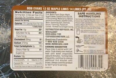 Bob Evans Maple Links