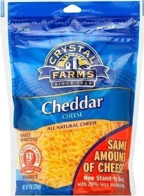 Finely Shredded Cheddar Natural Cheese