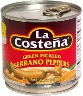 Green Pickled Serranos Peppers