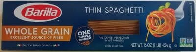 WHOLE GRAIN WHOLE WHEAT PASTA, THIN SPAGHETTI