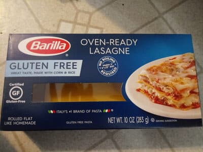 Gluten Free Pasta, Oven-Ready Lasagne