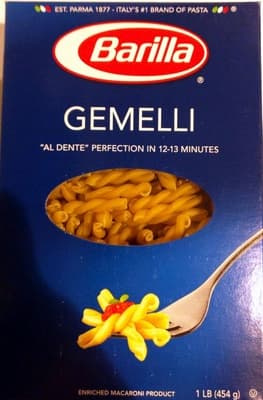 ENRICHED MACARONI PRODUCT, GEMELLI
