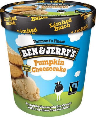 Pumpkin Cheesecake Ice Cream With A Graham Cracker Swirl