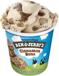 Cinnamon Buns Caramel Ice Cream With Cinnamon Bun Dough & A Cinnamon Streusel Swirl
