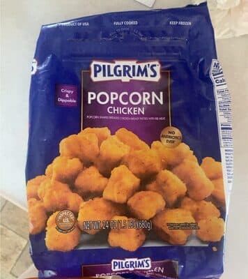 Chicken Popcorn Shaped Breaded Chicken Breast Patties With Rib Meat