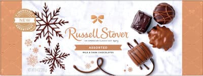 ASSORTED MILK & DARK CHOCOLATES, CARAMEL, PEANUT CLUSTER, PECAN DELIGHT, TRUFFLE, ALMONDS, NUT CARAMEL, CASHEW CLUSTER, TOFFEE, STRAWBERRY CREAM