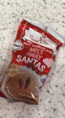 Hot Solid Milk Chocolate Pour-and-Stir Santas