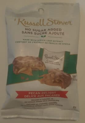 Sugar Free Crunchy Pecans & Chewy Caramel in Chocolate Candy, Pecan Delight