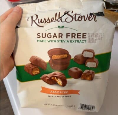 Assorted Sugar Free Chocolate Candies, Caramel, Peanut Butter, Pecan Delight, Coconut, Peanuts, Nougat