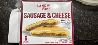 Sausage & Cheese Pita Snack Sandwiches