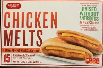 Chicken Melts Flatbread Pocket Sandwiches