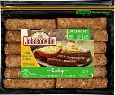 Fully Cooked Breakfast Sausage, Turkey