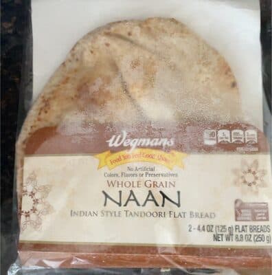 Whole grain naan flat bread