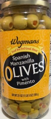 Spanish Manzanilla Olives with Pimento
