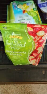 Sliced Strawberries and Bananas
