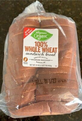Organic 100% Whole Wheat Sandwich Bread