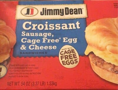 Sausage, Cage Free Egg & Cheese Croissant Sandwiches