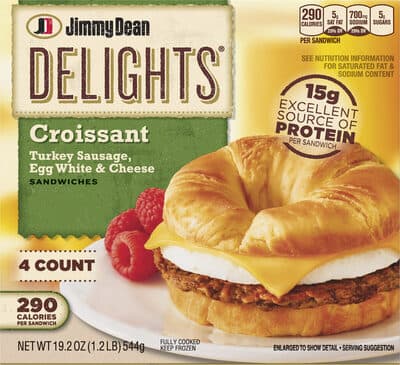 Turkey Sausage, Egg White & Cheese Croissant Sandwiches