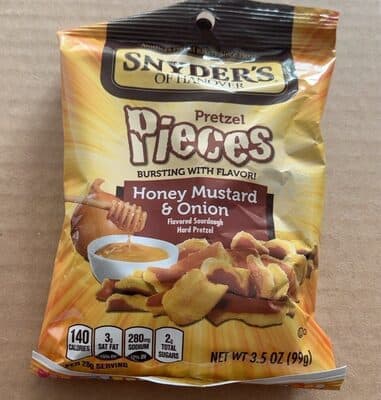 Honey Mustard & Onion Flavored Sourdough Hard Pretzel Pieces