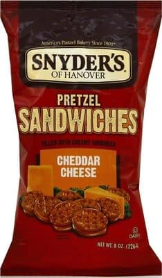 Cheddar Cheese Filled Pretzel Sandwiches