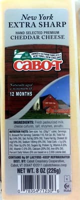 Cabot, New York Extra Sharp Cheddar Cheese